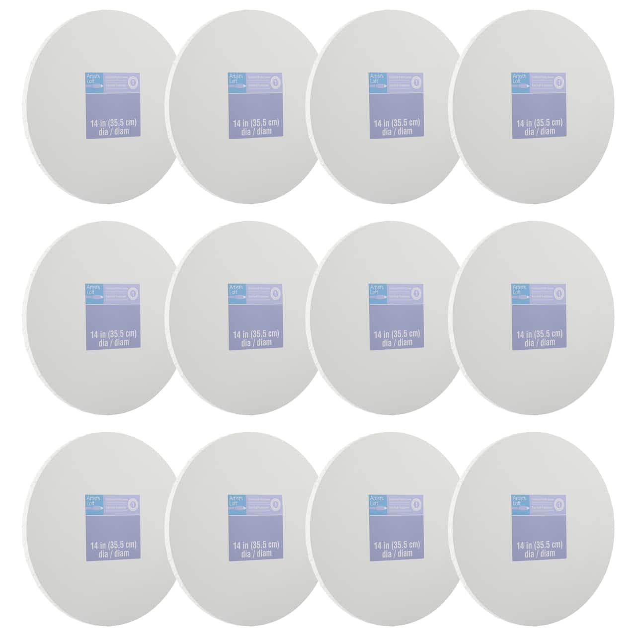 12 Pack: Level 1 Round Traditional Profile Canvas by Artist's Loft™